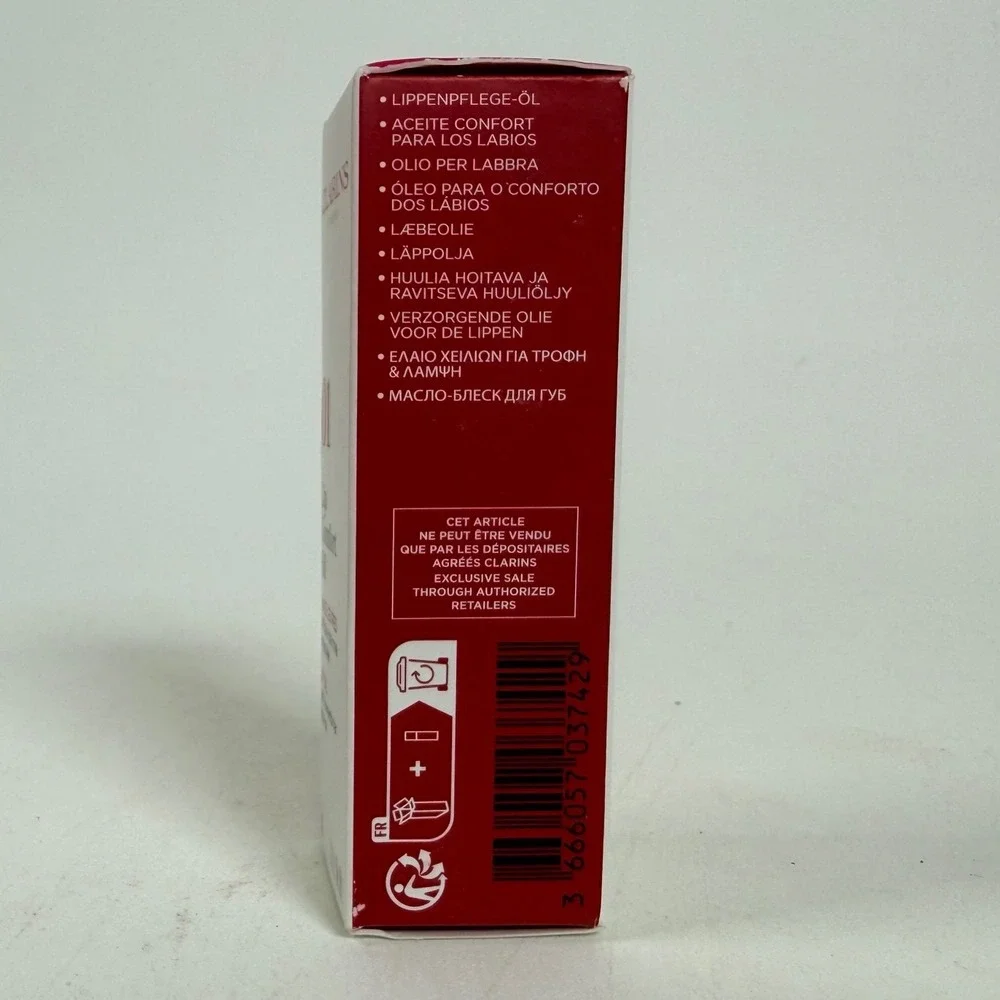 Clarins Lip Oil Comfort 01 Honey Sweetbriar Rose Hydrating Plumping 0.2oz New